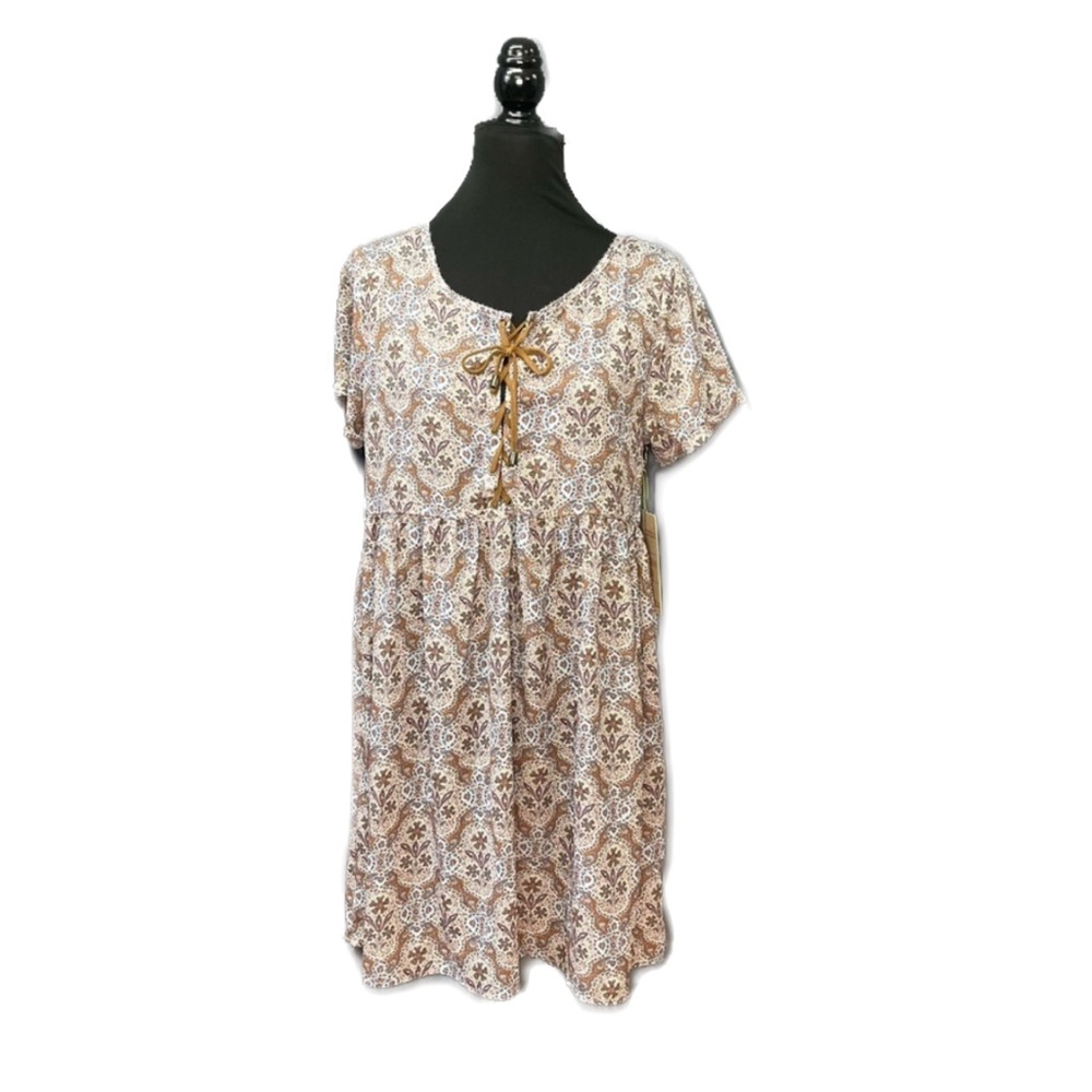 California Moonrise-Paisley boho t shirt dress